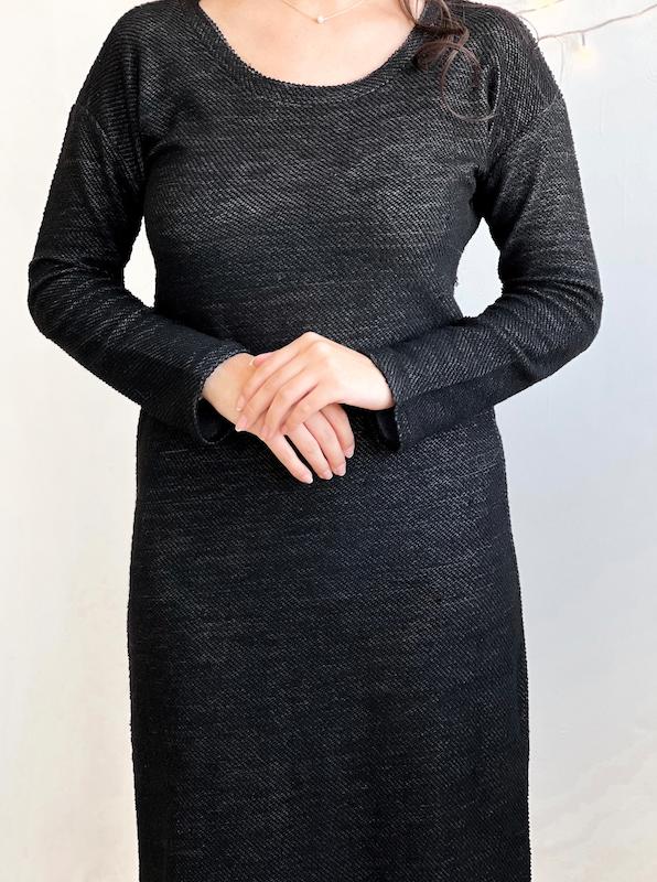 لانگ بافت مشکی داوین