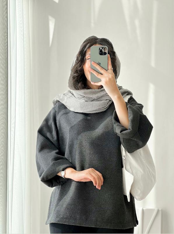 پالتو فوتر زغالی کد:۱۲۴۶