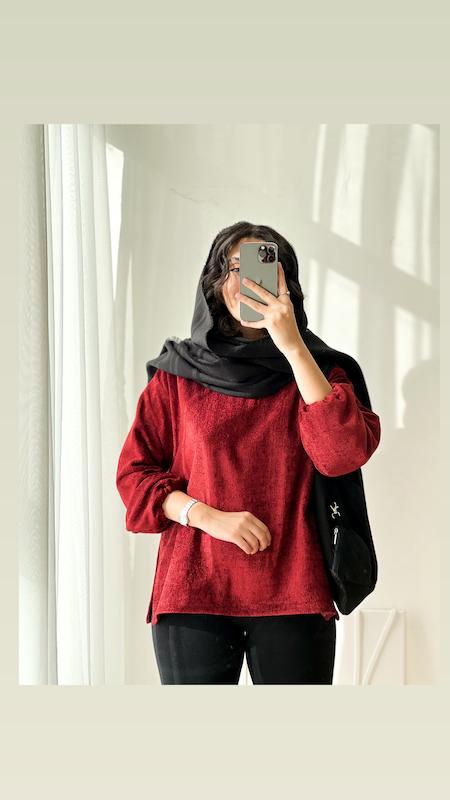 مانتو آسو زرشکی کد:۱۲۴۸