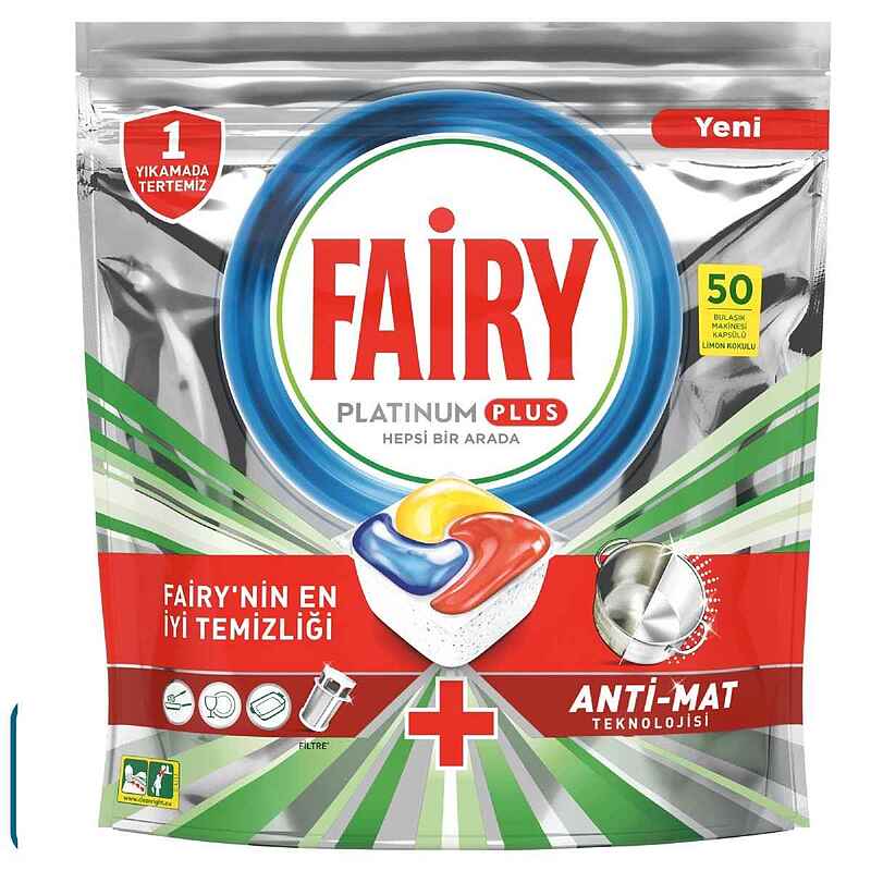 قرص ظرقشویی Fairy Platinum PLUS بسته 50 عددی