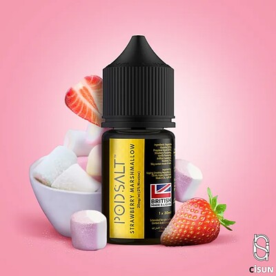 سالت نیکوتین POD SALT STRAWBERRY MARSHMALLOW توت فرنگی و مارشملو