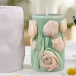 قالب سیلیکونی شمع استوانه لاله ارتفاع 9 سانت