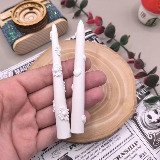 قالب سیلیکونی بیبی کندل قلبی و مارگاریت ارتفاع 10 سانتیمتر