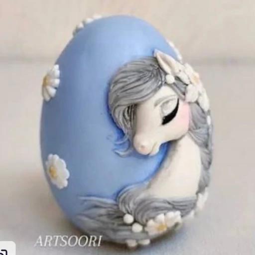 قالب سیلیکونی تخم مرغ طرح اسب ارتفاع 7.5 سانتیمتر