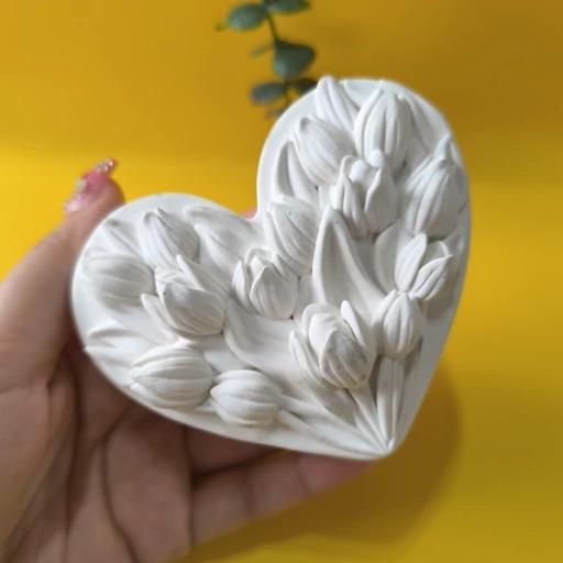 قالب سیلیکونی قلب گل لاله