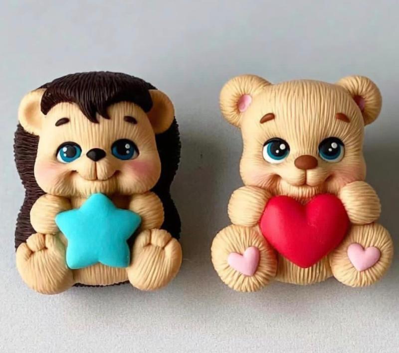 قالب سیلیکونی تدی و شیر ارتفاع ۳.۵ سانت کوچک و مناسب گیفت و پلکسی پشت تخت