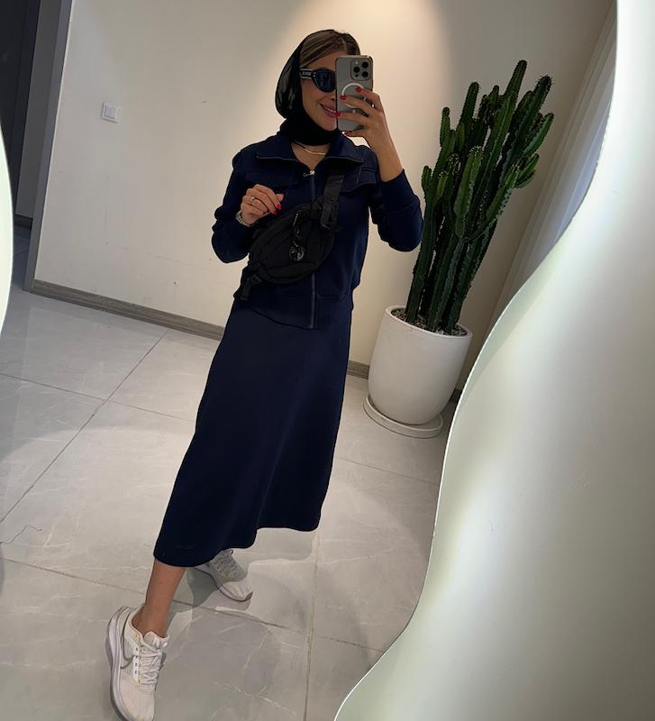 دامن سرمه اي دورس