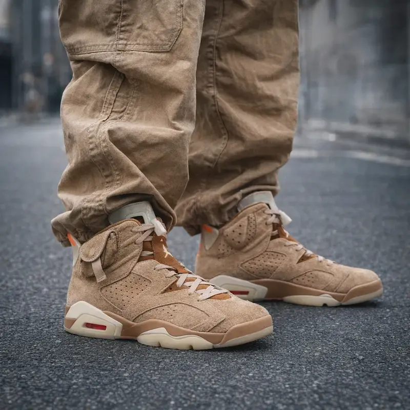 جردن 6 بریتیش خاکی-Jordan 6 Retro Travis Scott British Khaki