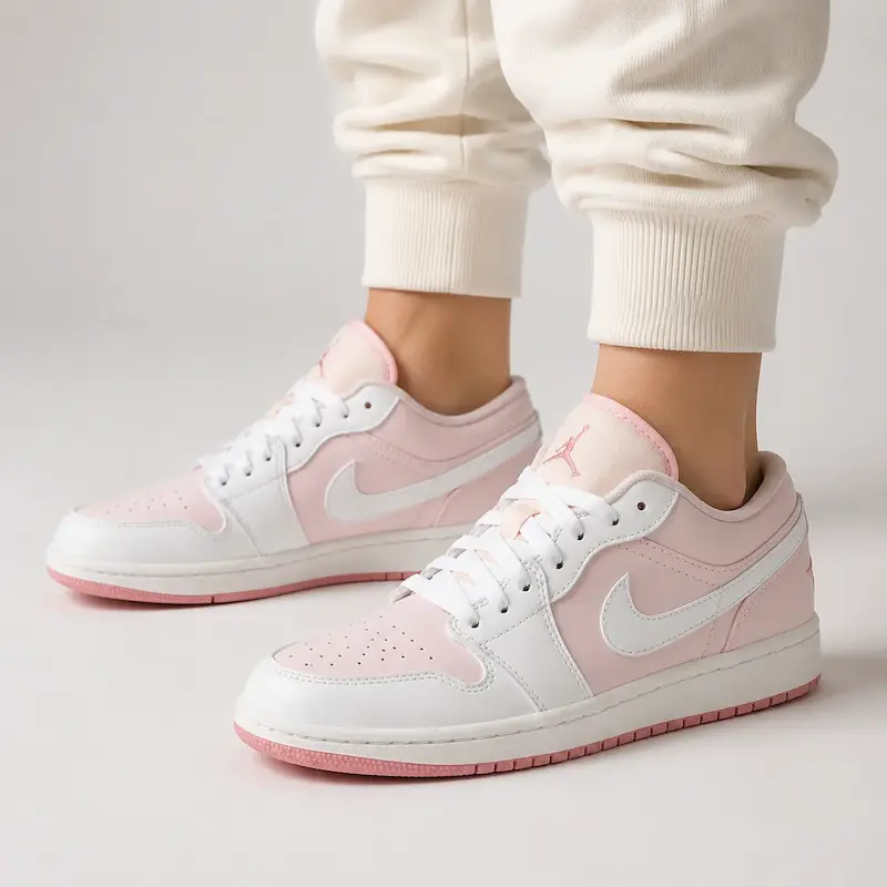 کفش جردن 1 Low صورتی سفید-Jordan 1 low 