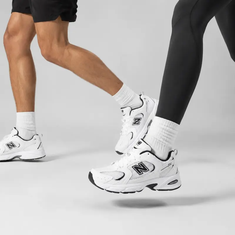 کتونی نیوبالانس 530 سفید مشکی-New Balance 530