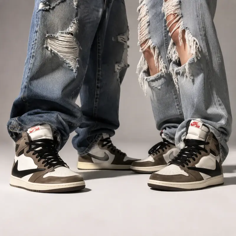 نایک ایر جردن ۱ تراویس اسکات موکا-Nike Air Jordan 1