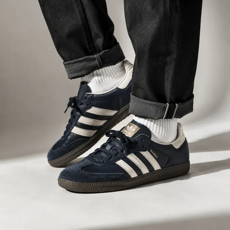 کتونی آدیداس سامبا سرمه ای-Adidas Samba Night Navy  