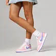  ایرجردن 1 مشکی بنفش صورتی-  Air Jordan 1 low 