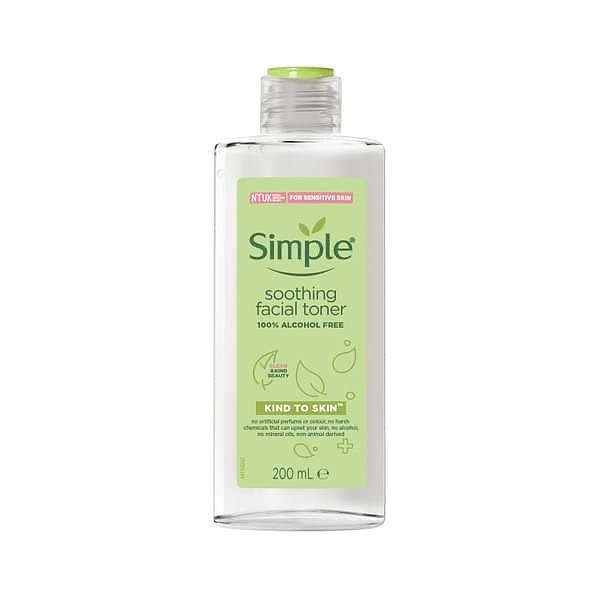 تونر تسکین‌دهنده و آبرسان سیمپل | Simple Soothing Facial Toner (200ml)