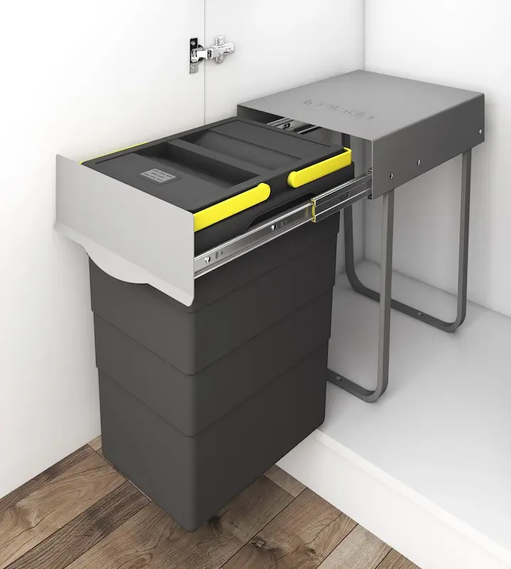 سطل زباله تک مخزنه 40 لیتری پلاتین مدل 3613