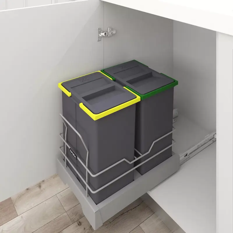 سطل زباله دو مخزنه 40 لیتری اکو پلاتین مدل 3634