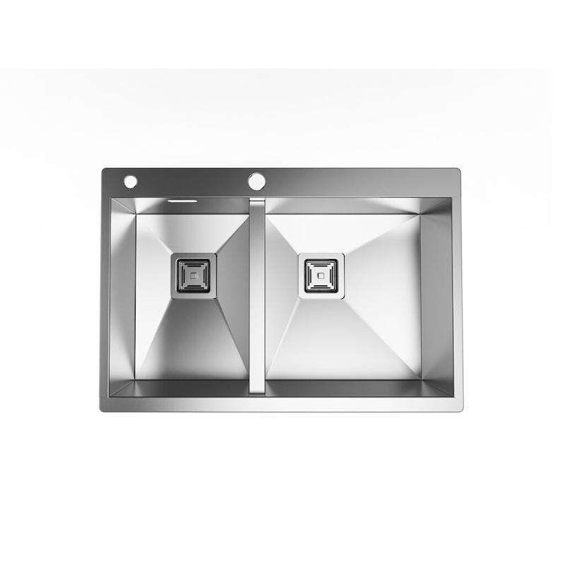 سینک ظرفشویی کن مدل BCN303 توکار ۲ لگن استیل
