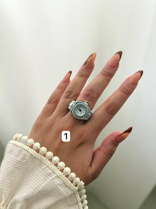 ساعت انگشتری طرح رولکس و کارتیر