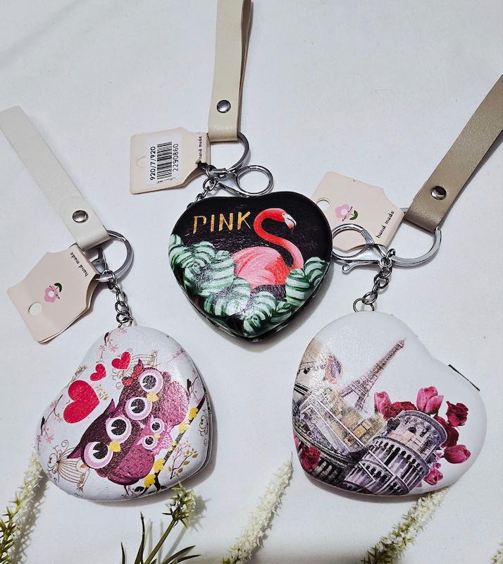 اینه اویز دار جاکلیدی دار دخترانه وزنانه 