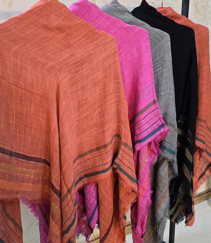 روسری نخی قواره بزرگ  زنانه ودخترانه 