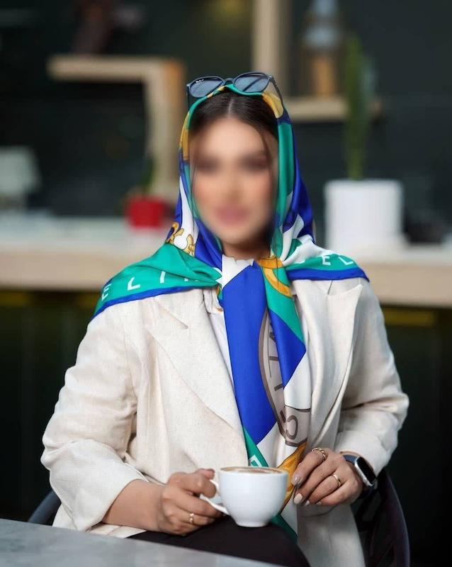روسری مجلسی وارداتی زنانه دخترانه کرم صورمه ای وکرم گلبهی