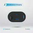 شارژر فندکی 115 وات پاورولوژی Powerology 115W Type-C Retractable Car Charger PCCSR019