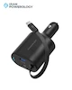 شارژر فندکی 115 وات پاورولوژی Powerology 115W Type-C Retractable Car Charger PCCSR019