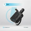 شارژر فندکی 115 وات پاورولوژی Powerology 115W Type-C Retractable Car Charger PCCSR019