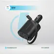 شارژر فندکی 115 وات پاورولوژی Powerology 115W Type-C Retractable Car Charger PCCSR019