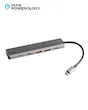 هاب دیتا 6 پورت پاورولوژی Powerology 6-in-1 Slim 4K HDMI USB-C Hub P61HBCGY
