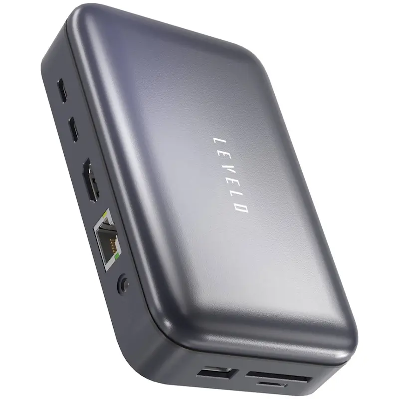 هاب تایپ سی 10 پورت، محفظه نگهداری مموری و سیم کارت لِوِلو LVL10IN1DS