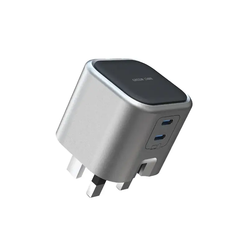 آداپتور ۲ پورت تایپ سی ۴۵ وات گرین لاین Green Lion GaN Adapter 45W 2 USB-C Ports