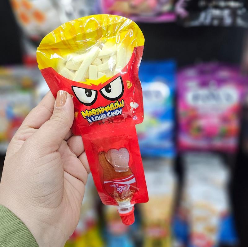 مارشمالو سیب زمینی همراه با سس نوشابه 