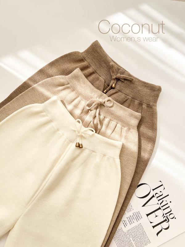 شلوار بافت راسته گرم بالا🥥