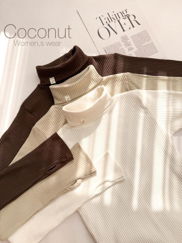 پیراهن کشبافت یقه اسکی🍂🍁