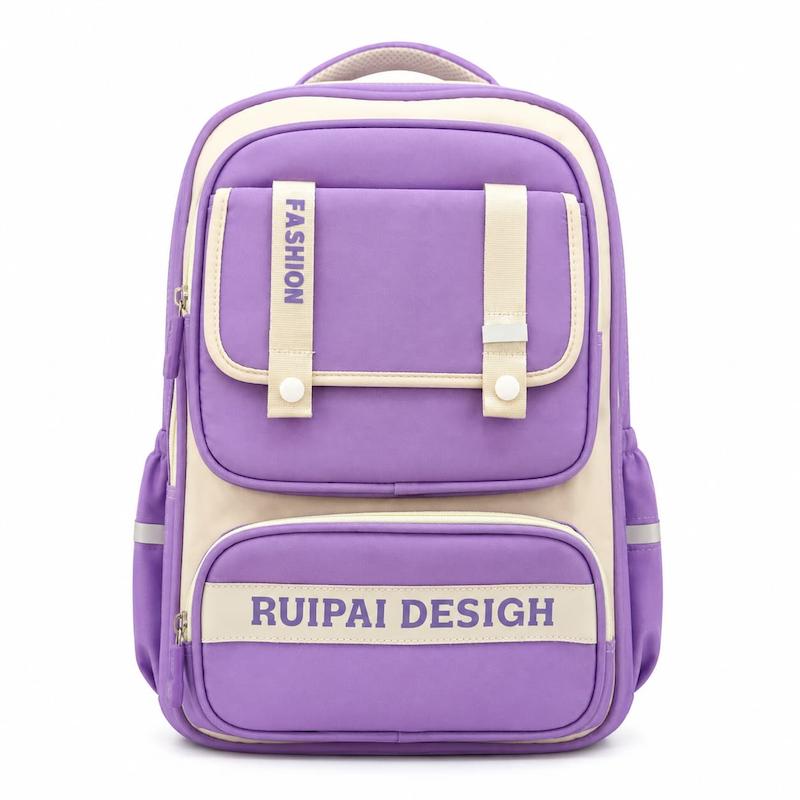 کوله پشتی مدرسه دخترانه RUIPAI DESIGN بنفش