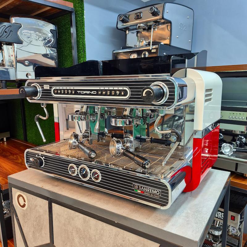 دستگاه اسپرسو دو گروپ مدل سن رمو تورینو کارکرده سال ساخت 2019