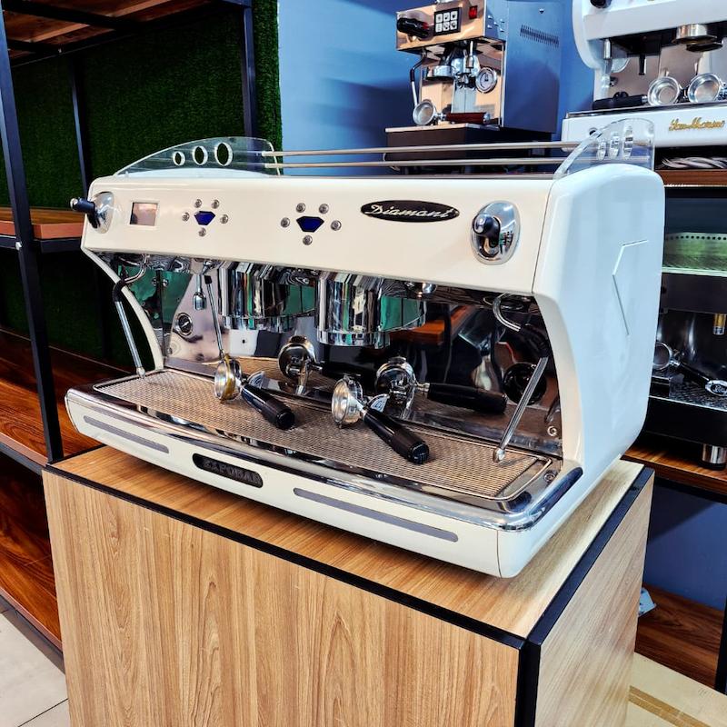 دستگاه اسپرسوساز دو گروپ اتومات مدل اکسپوبار دیامانت Diamond کارکرده سال ساخت 2016
