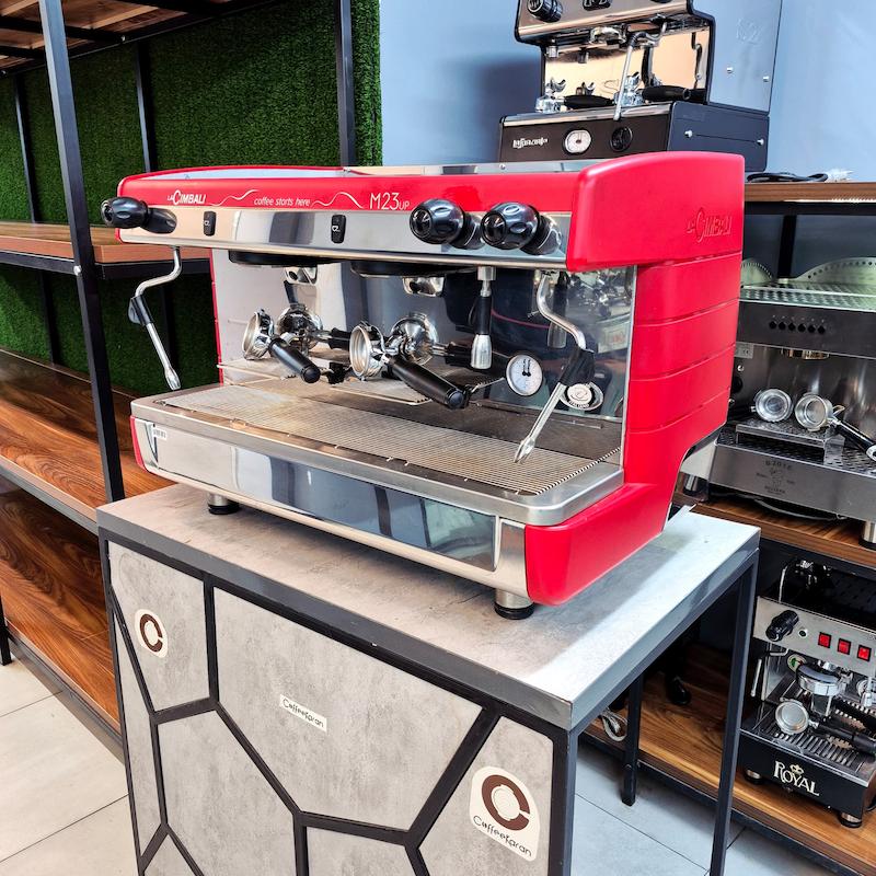 دستگاه اسپرسو دو گروپ مدل جیمبالی M23up نیمه اتوماتیک کارکرده سال ساخت 2020
