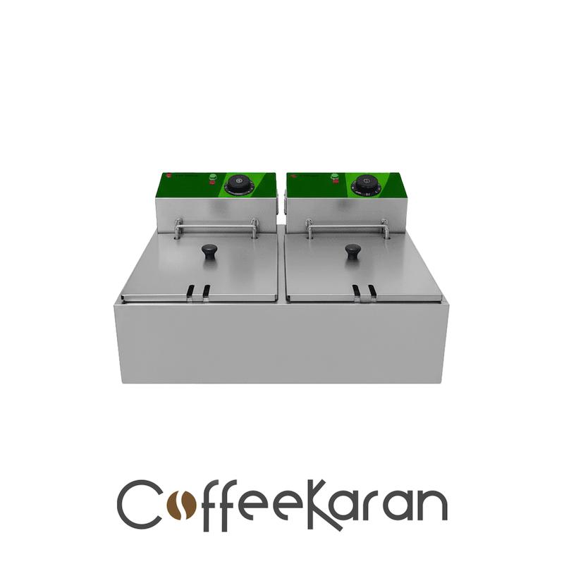 سرخکن برقی مدل lion smart دو لگن بدون شیر تخلیه 12 لیتری آکبند 