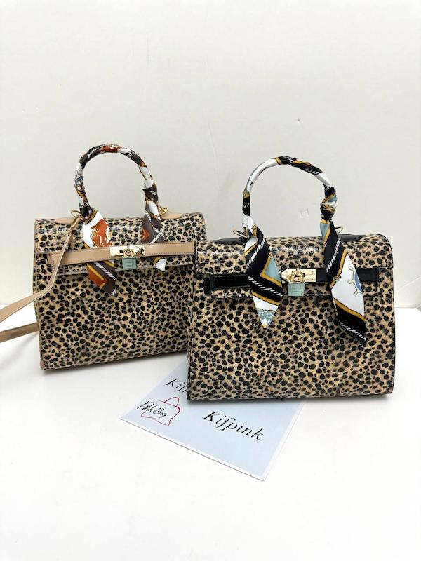 کیف پلنگی اسکارف دار