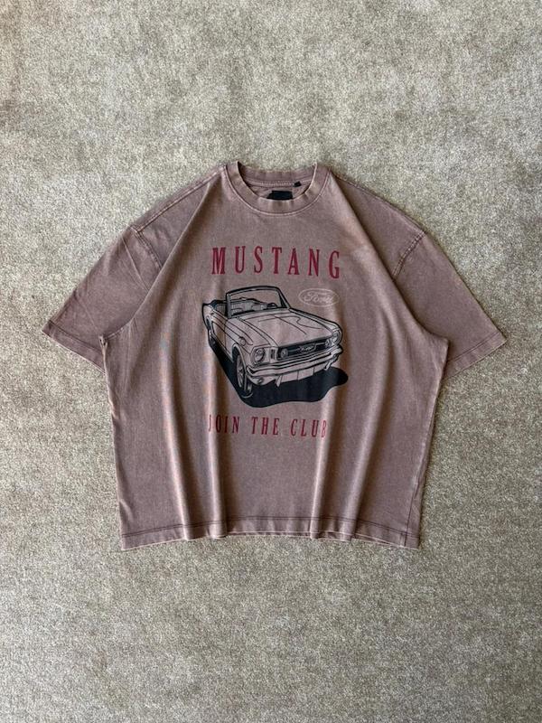 تیشرت سنگشور قهوه ای Mustang 