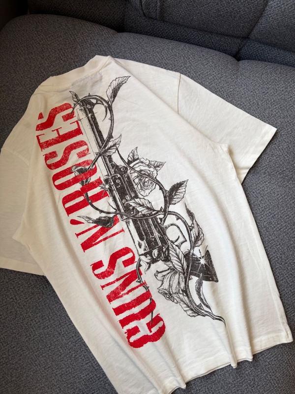 تیشرت یونیسکس سفید guns ‘n roses