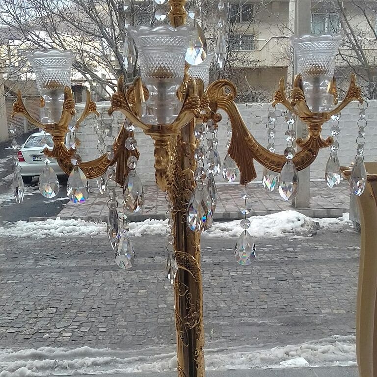 لوستر ایستاده آب طلاکاری