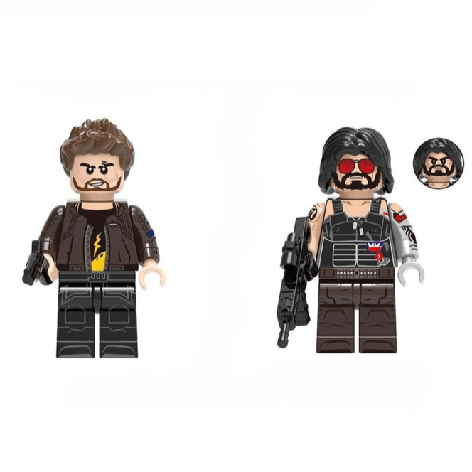 لگو ست دوتایی جانی سیلورهند و وی (Johnny Silverhand + V) مینی فیگور XH1537 + XH1538