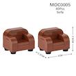 لگو ماک مبل تک نفره قهوه ای MOC0005