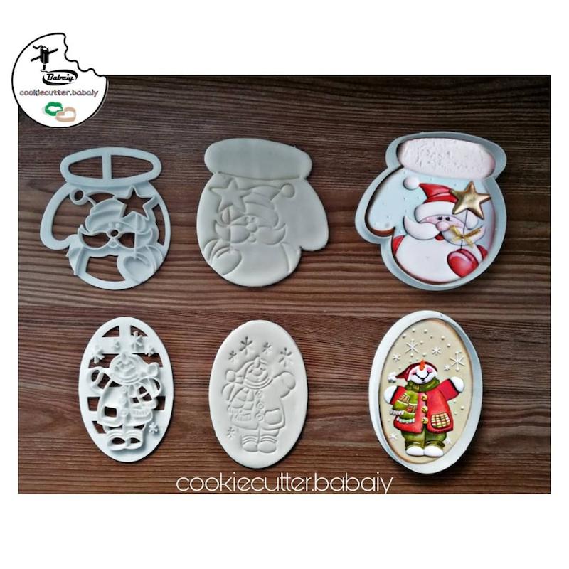 کاتر دستکش و آدم برفی کریسمس 