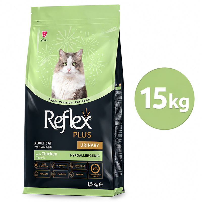 غذای خشک گربه رفلکس پلاس یورینری Reflex Plus Urinary Adult طعم مرغ وزن 15 کیلوگرم