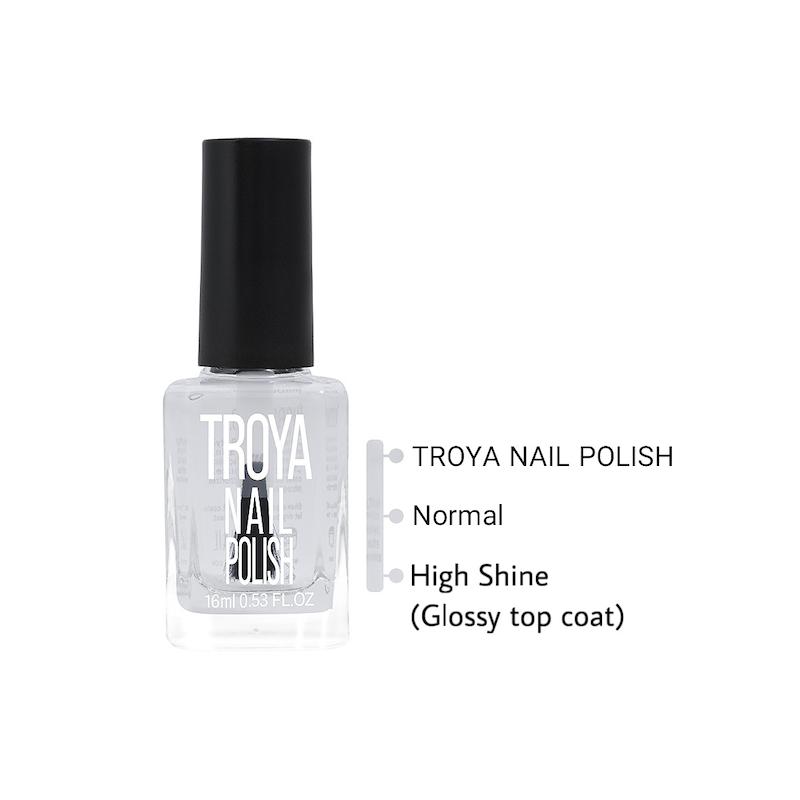 تاپ کت ترویا مدل High shine(glossy top coat)