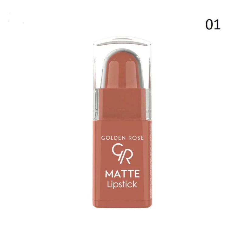 رژ لب مینی گلدن رز مدل matte lipstick 